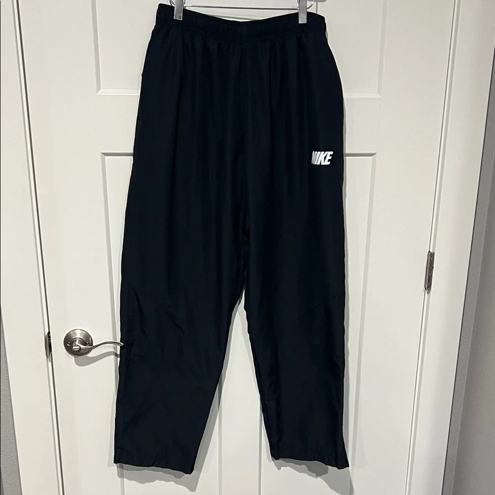 Vintage Nike Black Mesh Lined Zip Ankles Windbreaker Pants Sz  XL